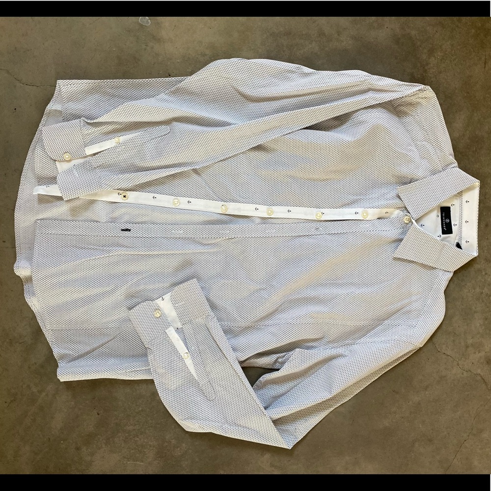 7 Diamonds Pin Dot Long Sleeve Button Down